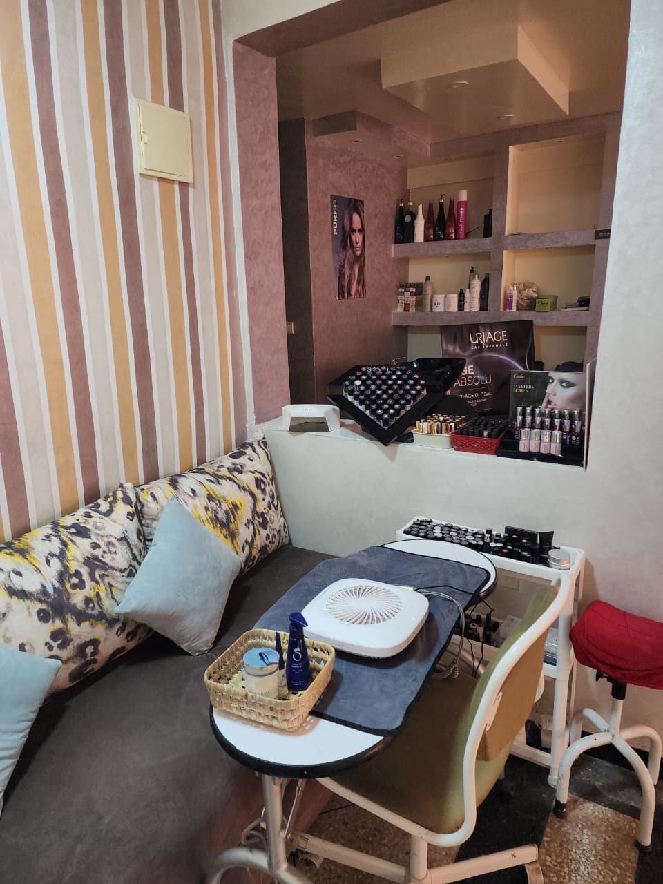 Cabine de soin douce Salon Caramel